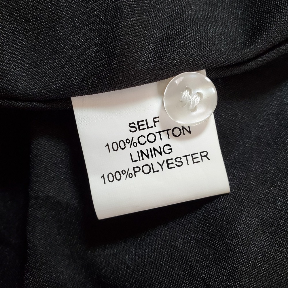 Tulip B Womens M Black Shift Dress White Peter Pan Collar Sleeveless Pockets New - Picture 6 of 10